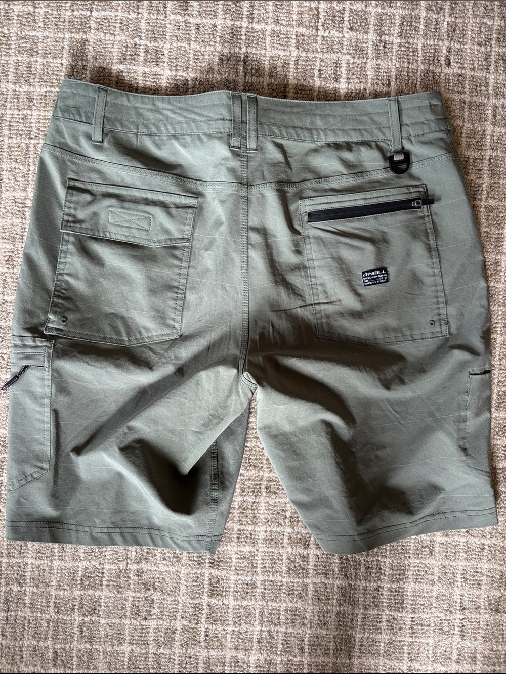 O'Neill Crossover Hybrid Shorts Mens 34 Olive Green Quick Dry Stretch - Picture 5 of 9